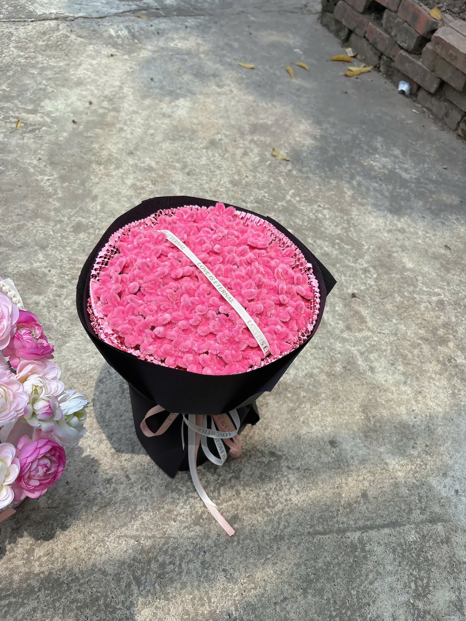 Bó hoa kẽm nhung handmade